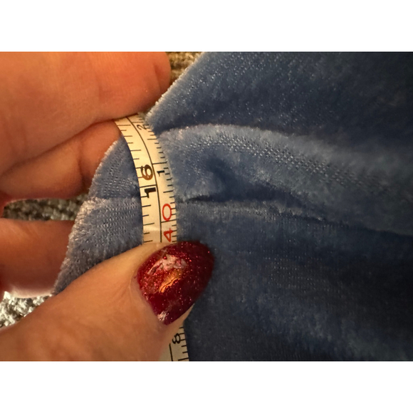 Soft Surroundings Velvet blue button down oversized shirt Small - Picture 5 of 6